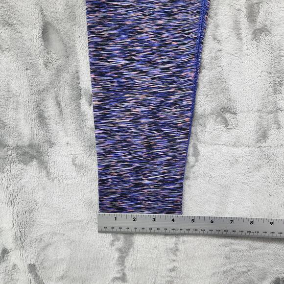 Marc New York Leggings Womens M Purple Space Dye High Rise Fleece Lined Running - Picture 8 of 9